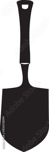 Silhouette vector art of garden shovel