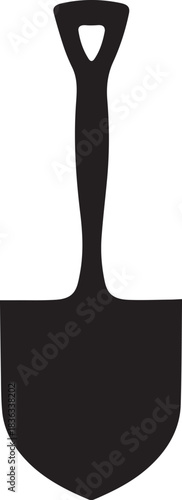 Silhouette vector art of garden shovel