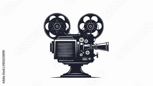 Vintage Movie Camera - A Classic Symbol of Filmmaking and Cinematic History.