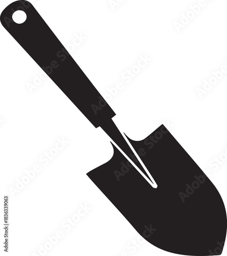 silhouette vector art of trowel