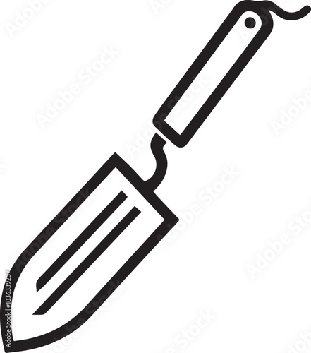 silhouette vector art of trowel