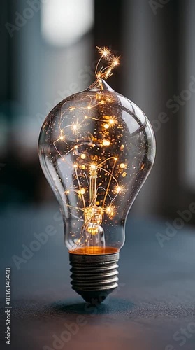 Lit decorative light bulb
