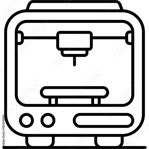 3D Printer Outline Icon