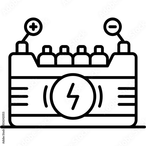 Battery Pack Outline Icon