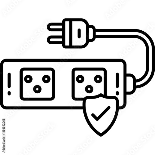 Surge Protector Outline Icon