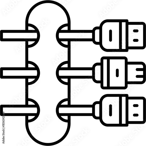 Cable Organizer Outline Icon