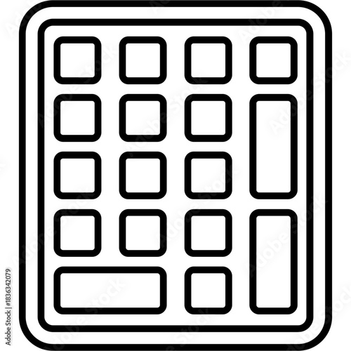 Numeric Keypad Outline Icon