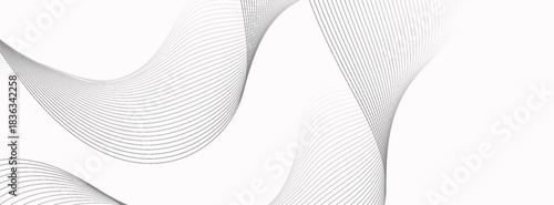 Modern vector background with grey wavy lines. simple presentation