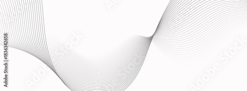 Modern vector background with grey wavy lines. poster, website