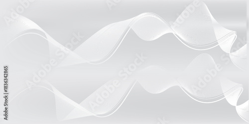 Modern abstract background with flowing lines. Digital future technology concept. eps10