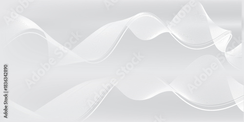 Modern abstract background with flowing lines. Digital future technology concept. eps10