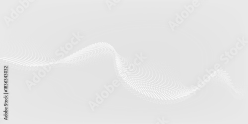 Dot white gray wave light technology texture background. Abstract big data digital concept. vector 10