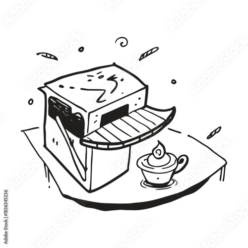 Vector illustration of a hard drive icon with a sweet cherry celebration design