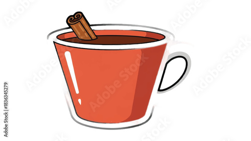 A warm cup of coffee with cinnamon sticks for a cozy beverage experience.