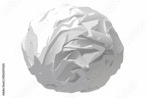 A crumpled ball of paper representing discarded ideas or frustration