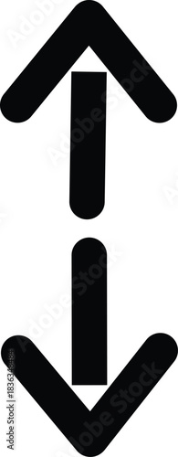Two opposite horizontal arrows vector icon: distinct symbols for left and right, representing comparison, contrast, division, or separate directions in a modern, rounded design.