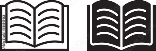 Open book icon vector illustration open book sign and symbol. ebook icon 