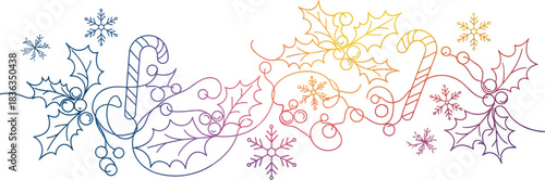 Abstract floral vector illustration with flower and leaf design elements for decoration or wedding card