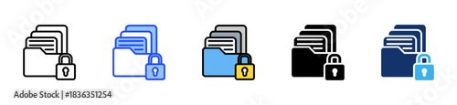 Private Data Icon Collection With Multiple Styles