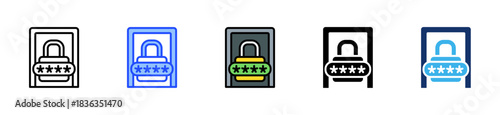 Secure Access Icon Collection With Multiple Styles