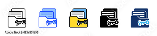 Data Access Icon Collection With Multiple Styles