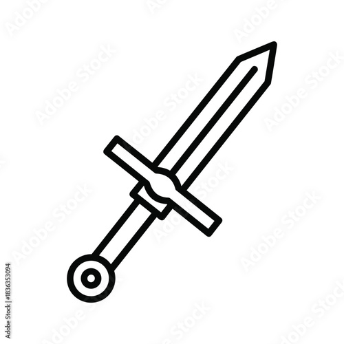 Outline Sword Icon