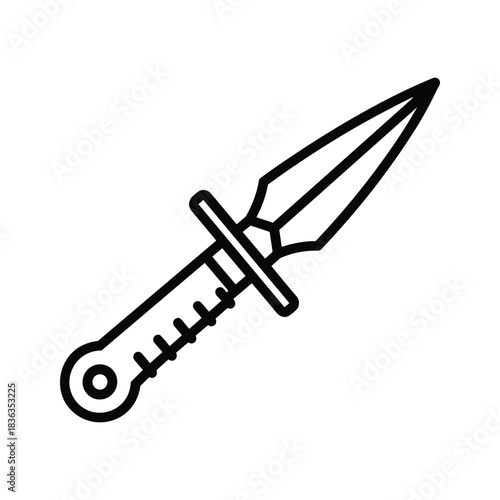 Stiletto Dagger Outline Icon