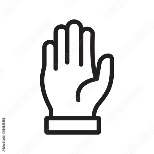 Bold Hand Stop icon collection for safety warnings, access control, restriction alerts and protective guidelines visuals