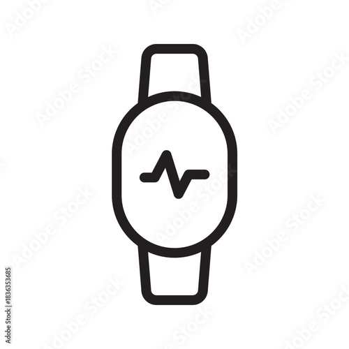 Advanced Fitness Tracker icon collection for health monitoring, activity tracking, wearable devices and wellness management