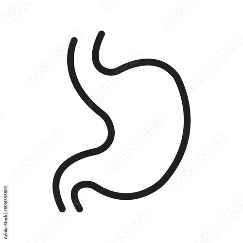 Detailed Stomach icon collection for medical illustration, digestive health, anatomy studies and healthcare education visuals