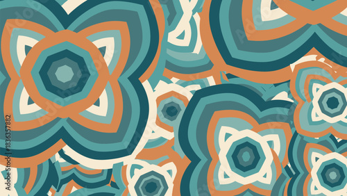 Abstract geometric composition with vibrant color gradients and clean lines suitable for modern graphic design projects and digital art