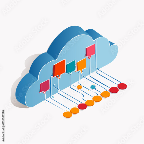 Cloud Computing Network with Data Visualization.