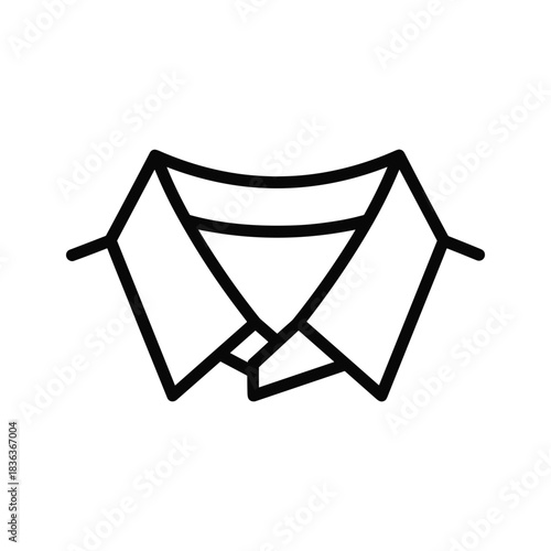 Outline Shirt Collar Icon