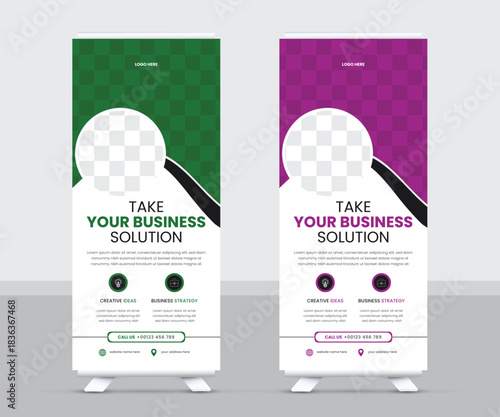 Modern Roll Up Banner Template Design