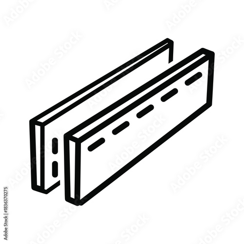 Outline RAM Memory Module Icon