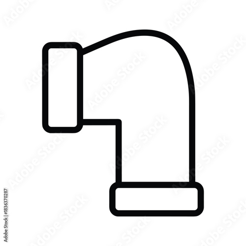 Pipe Elbow Connector Outline Icon