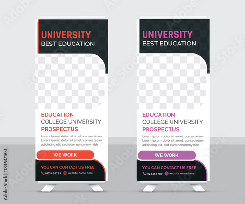 Modern Roll Up Banner Template Design