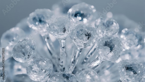 Wallpaper Mural Close-up of sparkling ice crystals, showcasing intricate details and textures. Torontodigital.ca