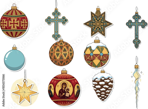 Festive Religious Ornaments A Collection of Sacred Christmas Decorations