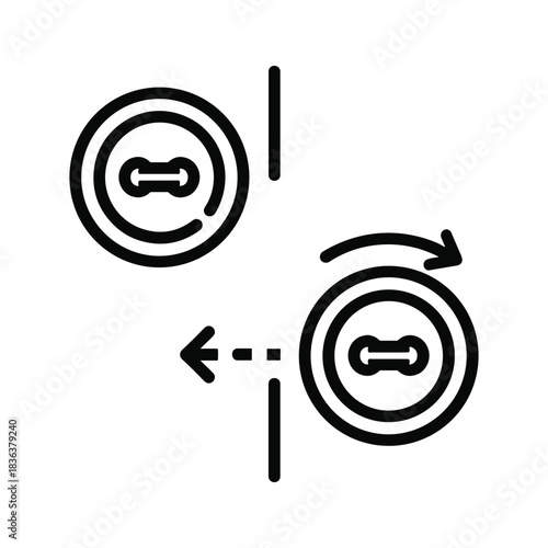Toggle Button with Rotation and Connection Icon