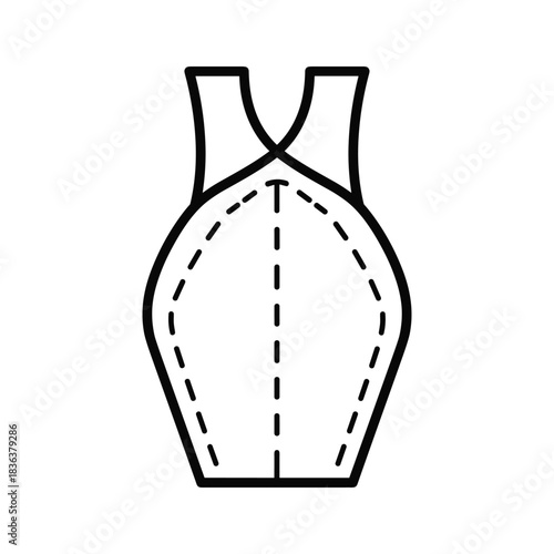 Sleeveless Garment Sewing Pattern Icon