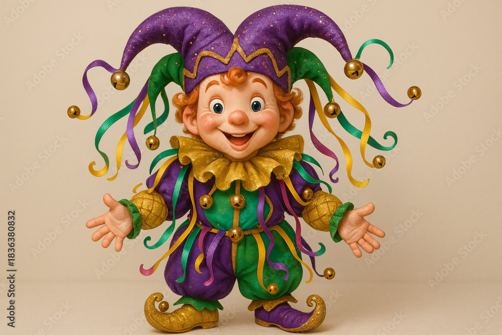 Fototapeta premium Whimsical Carnival Jester