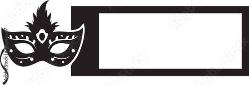 Masquerade mask with blank space for text and copy