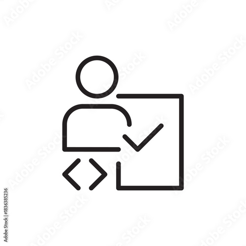 User Acceptance Testing (UAT) icon symbolizing end-user validation, final acceptance, and functional sign-off, representing quality assurance, system readiness, and business requirements verification.