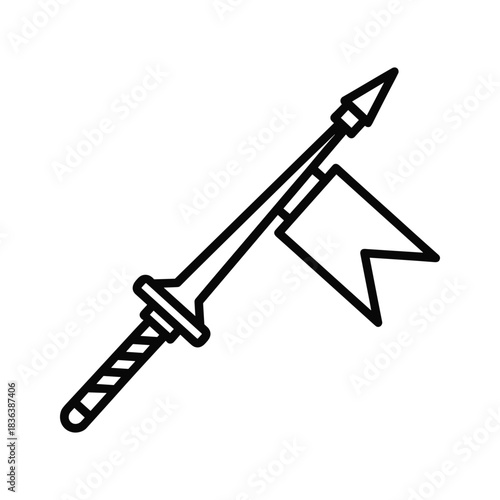 Spear with Flag Icon