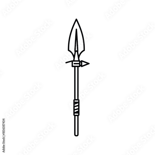 Line Art Spear Icon