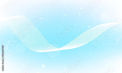 Abstract vector background with blue wavy lines. Blue wave background. Blue lines vector illustration. Curved wave. Abstract wave element for design.
