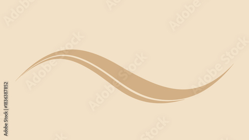 Abstract flowing lines in beige and brown tones.