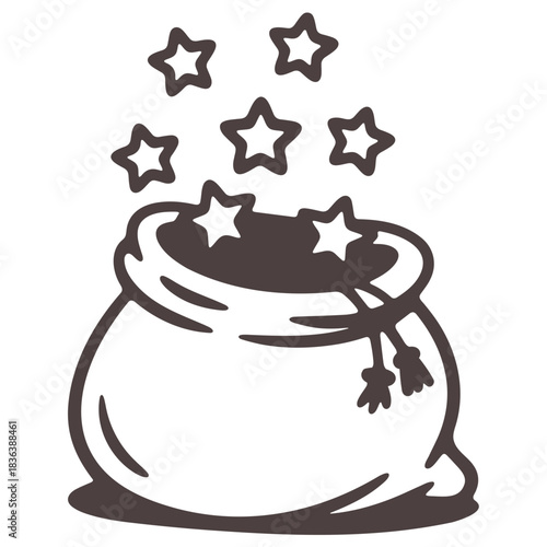 Illustration of two winter boots with fur trim surrounded by snowflakes on a white background design