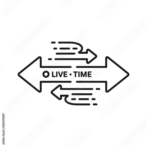 Dynamic Live Time Flow Arrows